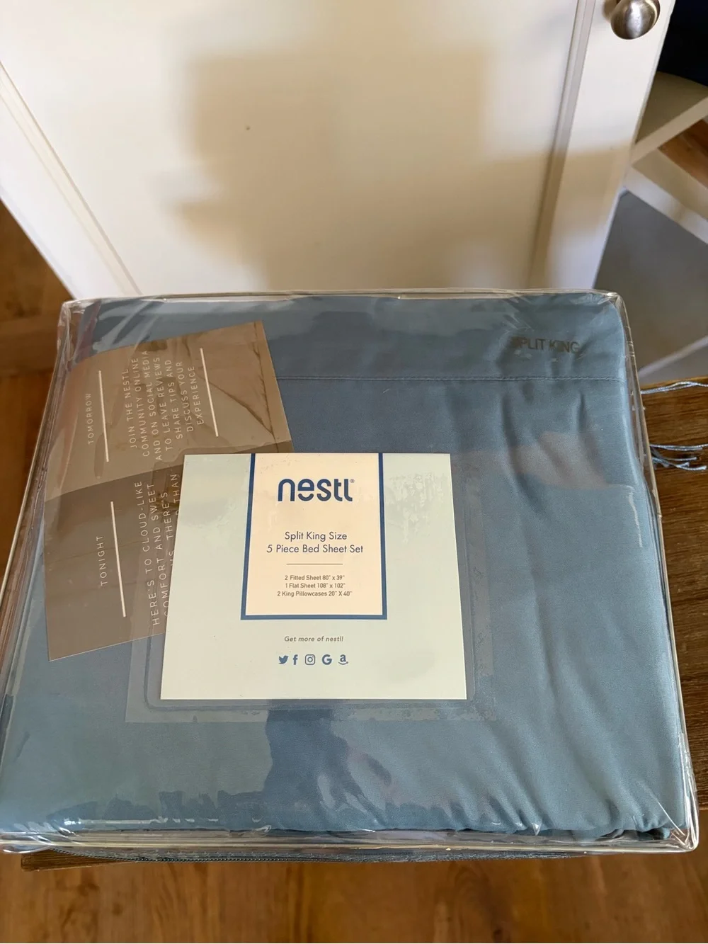 New Nestl Deep Pocket Split King Sheet Set